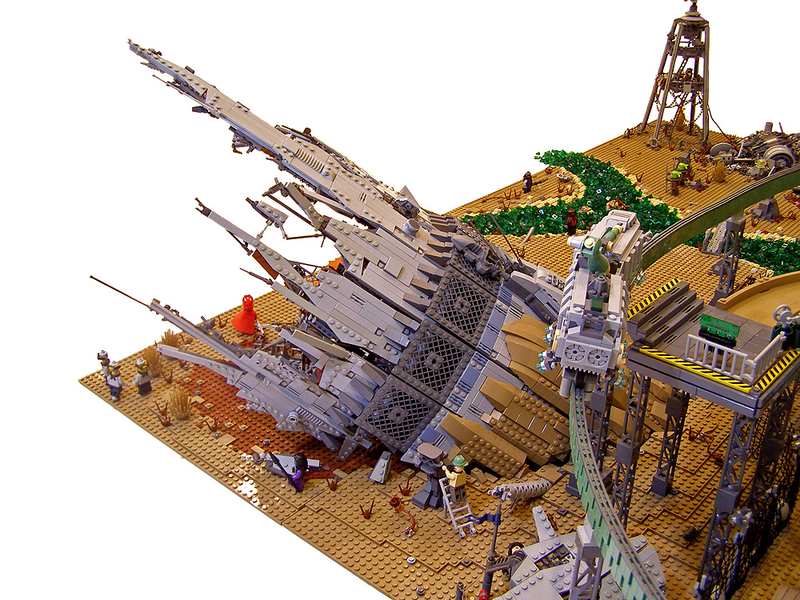 Illustration for article titled In this post-apocalyptic diorama, Hell comes to Lego Land